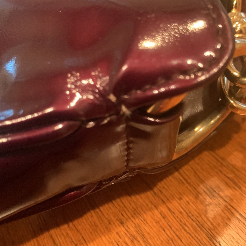 Authentic Gucci enamel patent leather Bamboo bag vintage - Picture 7 of 15